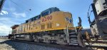 UP 6290 Rear DPU on  A Westbound Manifest Train stopped on Main 2 as they swap crews for the next stop UP Elko,  Nevada 